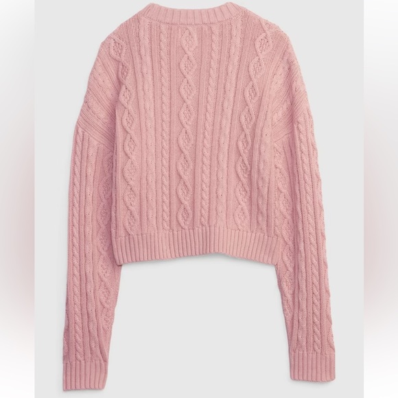 NWT Gap × LoveShackFancy Kids Cable-Knit Cropped Sweater - Picture 3 of 6